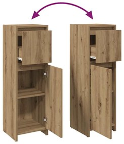 vidaXL Ντουλάπι Μπάνιου Τεχνίτης Δρυς 30x30x95 εκ. Επεξεργασμένο Ξύλο