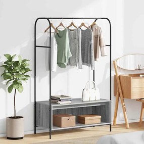 vidaXL Ράφι Ρούχων με Ράφια Γκρι Sonoma 100x44x160 εκ.