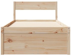 vidaXL Σκελετός Κρεβατιού Χωρίς Στρώμα 90x190 εκ Μασίφ Ξύλο Πεύκου