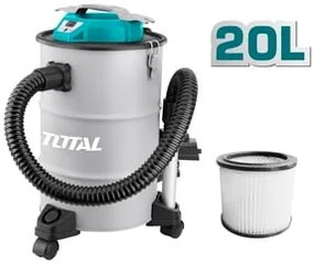 Total TAVC12201 Σκούπα Στάχτης 1200W με Κάδο 20lt