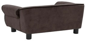 vidaXL Καναπές - Κρεβάτι Σκύλου Καφέ 72 x 45 x 30 εκ. Βελουτέ