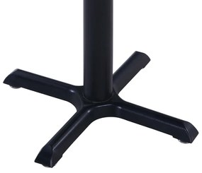 vidaXL Τραπέζι Κήπου Μαύρο 60 x 60 x 75 εκ.