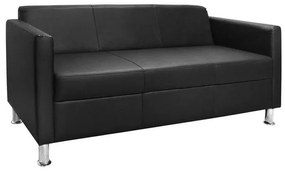 Sofa 3 seater Cubo PU Black  173χ71χ73cm.