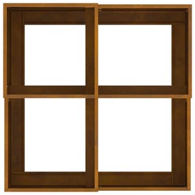 vidaXL Γλάστρα Κήπου 100 x 100 x 48 εκ, Ατσάλι