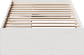 vidaXL Κρεβάτι ημέρας χωρίς στρώμα Λευκό 100x200 cm Στερεό ξύλο πεύκο