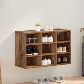 vidaXL Παπουτσοθήκη Παλαιό ξύλο 77.5 x 30 x 51 εκ. Επεξεργασμένο ξύλο