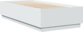 vidaXL Πλαίσιο Κρεβατιού Λευκό 90 x 200 εκ. Επεξεργασμένο Ξύλο
