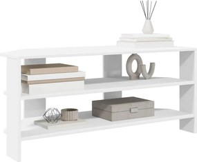 vidaXL ΓωνιακήΒάσηΤηλεόρασης Λευκό 102x40,5x45εκ Επεξεργασμένο ξύλο