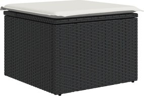 vidaXL Patio Sofa Set 10-θέσια Black and Cream