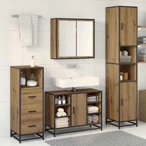 vidaXL Σετ Επίπλων Μπάνιου 3 pcs Artisan Oak Επεξεργασμένο ξύλο