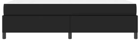 vidaXL Σκελετός κρεβατιού με στρώμα Μαύρο 90 x 190 cm Τεχνητό δέρμα