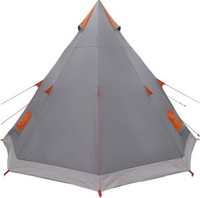 vidaXL Tipi Tent Water-Resistant 3 ατόμων Γκρι και Πορτοκαλί