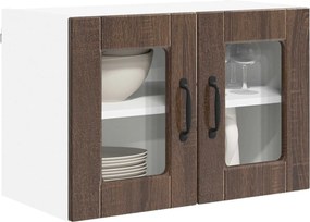 vidaXL Ραφιέρα τοίχου PORTO 2 pcs Καφέ δρυς Επεξεργασμένο Ξύλο