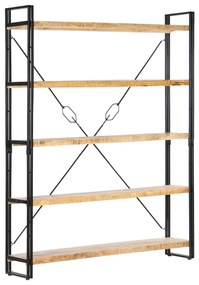 Βιβλιοθήκη με 5 Επίπεδα 140 x 30 x 180 εκ. Μασίφ Ξύλο Μάνγκο