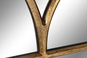 Τοίχο καθρέφτη Home ESPRIT Λευκό Χρυσό Παράθυρο 68 x 4 x 128 cm