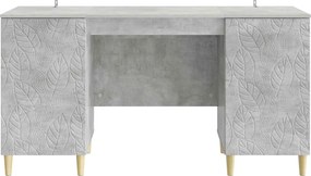 vidaXL Γραφείο Γκρι Σκυροδέματος 142,5 x 50 x 75 εκ.