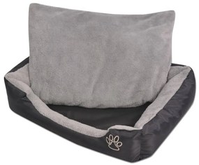 Κρεβάτι Σκύλου με Επενδυμένο Μαξιλάρι Μαύρο XXL - Μαύρο