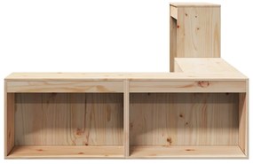 vidaXL Κομοδίνο με Γραφείο 232x122x75 εκ. από Μασίφ Ξύλο Πεύκου