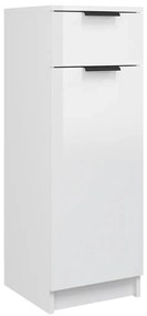 vidaXL Ντουλάπι Μπάνιου Γυαλιστερό Λευκό 32x34x90 εκ. Επεξεργ. Ξύλο