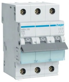 Αυτόματη Ασφάλεια B 6Ka 3x16Α MBN316 Hager MBN316