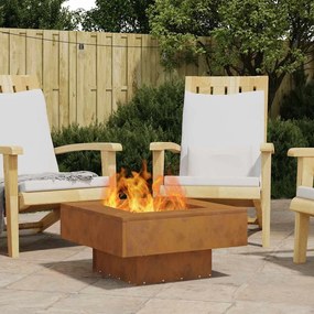 vidaXL Φωτιά Καφέ 60 x 60 x 30 cm Ατσάλι σκληρυθέν στον αέρα