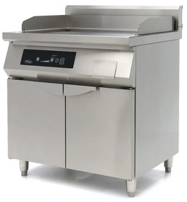 Induction Griddle 700 - Smooth and Grooved - 10000W - Double - with Stand