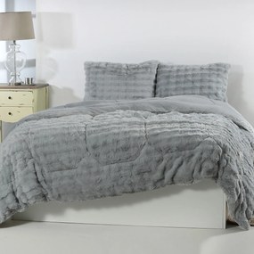 Γούνινο Κουβερτοπάπλωμα Μονό (Σετ 170x240) Silk Fashion Burble Grey