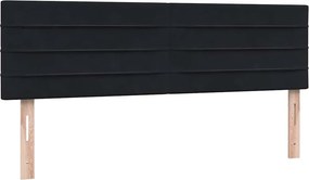 vidaXL Κρεβάτι Boxspring με Στρώμα Μαύρο 160x210 εκ. Βελούδινο