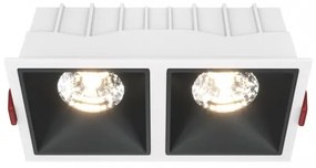 Χωνευτό Σποτ Οροφής Alfa LED 30W 3000K Διπλό Μαύρο-Λευκό DL043-02-15W3K-SQ-WB MAYTONI DL043-02-15W3K-SQ-WB Ασπρόμαυρο