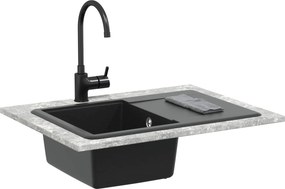 vidaXL Σιντρινο Μαύρο 670 x 460 mm Γρανίτης