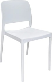 Καρέκλα Fenxy pakoworld pp σε λευκή απόχρωση 38x42x77εκ