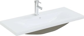 vidaXL Σετ Επίπλων Μπάνιου με ράφι 4 pcs Μαύρη Οξυά Επεξεργασμένο ξύλο