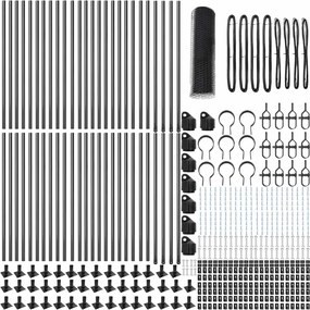 vidaXL Στύλος Περιφράξεων Γκρι 100 x 0,4 μ (25 mm πλέγμα)