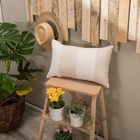 Μαξιλάρι Διακοσμητικό (Με Γέμιση) Gella 01 Ecru Teoran 30X50 Cotton-Polyester