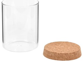 vidaXL Βάζα 6 τεμ. 650 ml Γυάλινα με Καπάκι από Φελλό