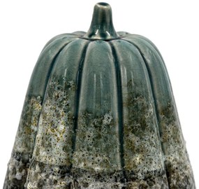 ΚΕΡΑΜΙΚΟ ΔΙΑΚΟΣΜΗΤΙΚΟ Fylliana Pumpkin ΠΡΑΣΙΝΟ-ΓΚΡΙ ΧΡΩΜΑ 12x16εκ