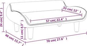 vidaXL Καναπές Παιδικός κρεμ 70x40x24 εκ. από Ύφασμα