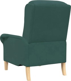 vidaXL Πολυθρόνα Σκούρο πράσινο Βελούδο