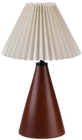 Φωτιστικό Επιτραπέζιο 534LUN5189 Φ23x38cm 1xE27 40W Cream-Walnut Opviq
