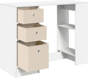 vidaXL Γραφείο Λευκό 100 x 40 x 75 cm Επεξεργασμένο Ξύλο