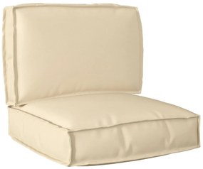 vidaXL Σετ μαξιλαριών παλετών 2 τεμαχίων  Μπεζ Oxford Fabric