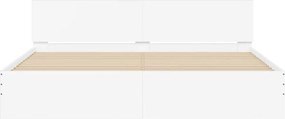 vidaXL Σκελετός Κρεβατιού Λευκό 193 x 203 cm Επεξεργασμένο ξύλο