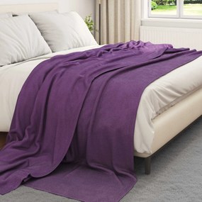 vidaXL Ριχτάρια 24 pcs Μοβ 240 x 220 cm Μαλλί