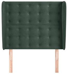 vidaXL Κεφαλάρι με Πτερύγια Πράσινο 83x23x118/128 εκ. Βελούδινο
