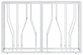 vidaXL Τραπέζι Κονσόλα 110x30x70 εκ. από Ανοξείδωτο Ατσάλι και Γυαλί