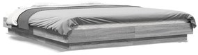 vidaXL Πλαίσιο Κρεβατιού Γκρι Sonoma 150x200 εκ. Επεξεργασμένο Ξύλο