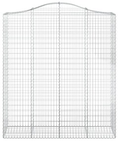 vidaXL Συρματοκιβώτια Τοξωτά 4 τεμ. 200x50x220/240 εκ. Γαλβαν. Ατσάλι