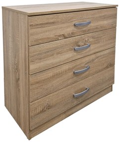 Συρταριέρα Athos pakoworld σε sonoma απόχρωση 80x40x79εκ