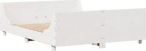 vidaXL Σκελετός Κρεβ. Χωρίς Στρώμα Λευκό 120x190 εκ Μασίφ Πεύκο