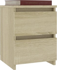 vidaXL Κομοδίνα 2 τεμ. Sonoma Δρυς 30 x 30 x 40 εκ. από Επεξ. Ξύλο